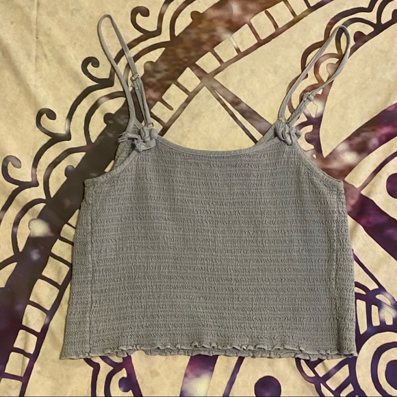 Brandy Melville blue ruched crop top - Picture 3 of 3